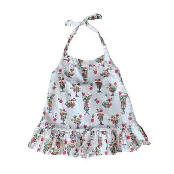 Janie & Jack Ice Cream Social Sundae Print Halter Top - Picture 1 of 9